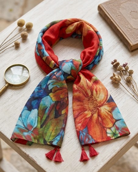 Flower Design Scarf